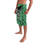 Aotearoa Ngati Maniapoto Lavalava Maori Tribal Green Paua Shell Pattern