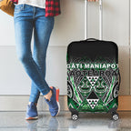 Aotearoa Ngati Maniapoto Luggage Cover Maori Tribal Green Paua Shell Pattern