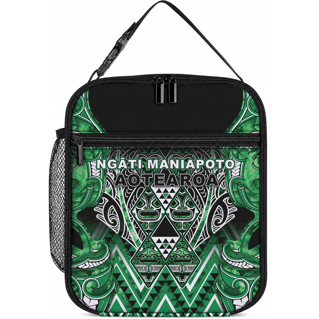 Aotearoa Ngati Maniapoto Lunch Bag Maori Tribal Green Paua Shell Pattern