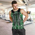 Aotearoa Ngati Maniapoto Men Tank Top Maori Tribal Green Paua Shell Pattern