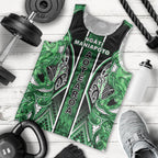 Aotearoa Ngati Maniapoto Men Tank Top Maori Tribal Green Paua Shell Pattern