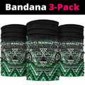 Aotearoa Ngati Maniapoto Neck Gaiter Maori Tribal Green Paua Shell Pattern
