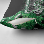Aotearoa Ngati Maniapoto Pillow Cover Maori Tribal Green Paua Shell Pattern