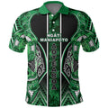 Aotearoa Ngati Maniapoto Polo Shirt Maori Tribal Green Paua Shell Pattern