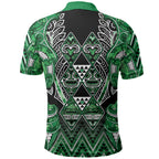 Aotearoa Ngati Maniapoto Polo Shirt Maori Tribal Green Paua Shell Pattern