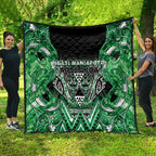 Aotearoa Ngati Maniapoto Quilt Maori Tribal Green Paua Shell Pattern