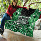 Aotearoa Ngati Maniapoto Quilt Maori Tribal Green Paua Shell Pattern