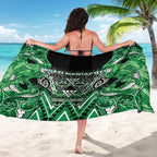 Aotearoa Ngati Maniapoto Sarong Maori Tribal Green Paua Shell Pattern