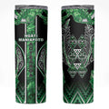 Aotearoa Ngati Maniapoto Skinny Tumbler Maori Tribal Green Paua Shell Pattern