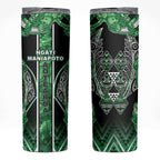 Aotearoa Ngati Maniapoto Skinny Tumbler Maori Tribal Green Paua Shell Pattern