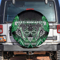 Aotearoa Ngati Maniapoto Spare Tire Cover Maori Tribal Green Paua Shell Pattern