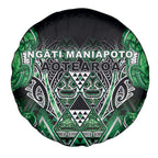 Aotearoa Ngati Maniapoto Spare Tire Cover Maori Tribal Green Paua Shell Pattern