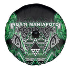 Aotearoa Ngati Maniapoto Spare Tire Cover Maori Tribal Green Paua Shell Pattern