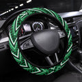 Aotearoa Ngati Maniapoto Steering Wheel Cover Maori Tribal Green Paua Shell Pattern