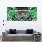 Aotearoa Ngati Maniapoto Tapestry Maori Tribal Green Paua Shell Pattern