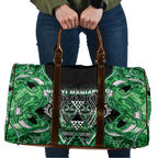 Aotearoa Ngati Maniapoto Travel Bag Maori Tribal Green Paua Shell Pattern