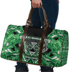 Aotearoa Ngati Maniapoto Travel Bag Maori Tribal Green Paua Shell Pattern