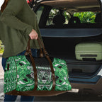 Aotearoa Ngati Maniapoto Travel Bag Maori Tribal Green Paua Shell Pattern