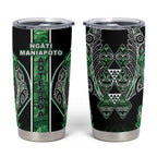 Aotearoa Ngati Maniapoto Tumbler Cup Maori Tribal Green Paua Shell Pattern