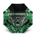Aotearoa Ngati Maniapoto Umbrella Maori Tribal Green Paua Shell Pattern