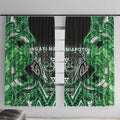 Aotearoa Ngati Maniapoto Window Curtain Maori Tribal Green Paua Shell Pattern