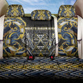 Aotearoa Ngati Raukawa Back Car Seat Cover Maori Tribal Yellow And Navy Paua Shell Pattern