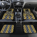 Aotearoa Ngati Raukawa Car Mats Maori Tribal Yellow And Navy Paua Shell Pattern