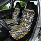 Aotearoa Ngati Raukawa Car Seat Cover Maori Tribal Yellow And Navy Paua Shell Pattern