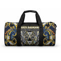 Aotearoa Ngati Raukawa Duffle Bag Maori Tribal Yellow And Navy Paua Shell Pattern