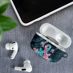 Hereditary Cancer Awareness AirPods Case Hope Ribbon With Aussie Teal Duncan Coral