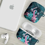Hereditary Cancer Awareness AirPods Case Hope Ribbon With Aussie Teal Duncan Coral