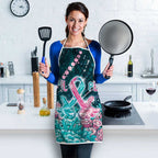 Hereditary Cancer Awareness Apron Hope Ribbon With Aussie Teal Duncan Coral