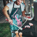Hereditary Cancer Awareness Apron Hope Ribbon With Aussie Teal Duncan Coral
