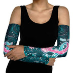 Personalised Hereditary Cancer Awareness Arm Sleeves Hope Ribbon With Aussie Teal Duncan Coral