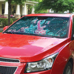 Hereditary Cancer Awareness Auto Sun Shade Hope Ribbon With Aussie Teal Duncan Coral