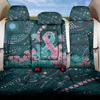 Hereditary Cancer Awareness Back Car Seat Cover Hope Ribbon With Aussie Teal Duncan Coral