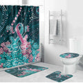 Hereditary Cancer Awareness Bathroom Set Hope Ribbon With Aussie Teal Duncan Coral