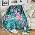 Hereditary Cancer Awareness Blanket Hope Ribbon With Aussie Teal Duncan Coral
