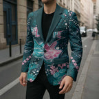 Personalised Hereditary Cancer Awareness Blazer Hope Ribbon With Aussie Teal Duncan Coral