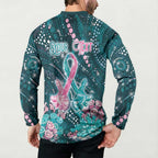 Personalised Hereditary Cancer Awareness Button Sweatshirt Hope Ribbon With Aussie Teal Duncan Coral