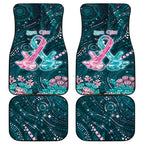 Personalised Hereditary Cancer Awareness Car Mats Hope Ribbon With Aussie Teal Duncan Coral