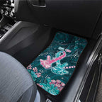 Personalised Hereditary Cancer Awareness Car Mats Hope Ribbon With Aussie Teal Duncan Coral
