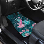 Personalised Hereditary Cancer Awareness Car Mats Hope Ribbon With Aussie Teal Duncan Coral