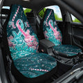 Hereditary Cancer Awareness Car Seat Cover Hope Ribbon With Aussie Teal Duncan Coral
