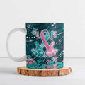 Personalised Hereditary Cancer Awareness Ceramic Mug Hope Ribbon With Aussie Teal Duncan Coral