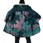Personalised Hereditary Cancer Awareness Cloak Hope Ribbon With Aussie Teal Duncan Coral