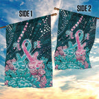 Hereditary Cancer Awareness Garden Flag Hope Ribbon With Aussie Teal Duncan Coral
