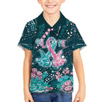 Personalised Hereditary Cancer Awareness Hawaiian Shirt Hope Ribbon With Aussie Teal Duncan Coral