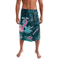Personalised Hereditary Cancer Awareness Lavalava Hope Ribbon With Aussie Teal Duncan Coral