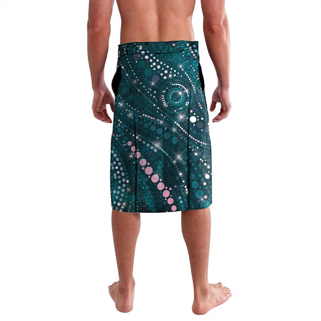 Personalised Hereditary Cancer Awareness Lavalava Hope Ribbon With Aussie Teal Duncan Coral